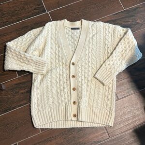 Brandy Melville Oversized Cream Knit cardigan